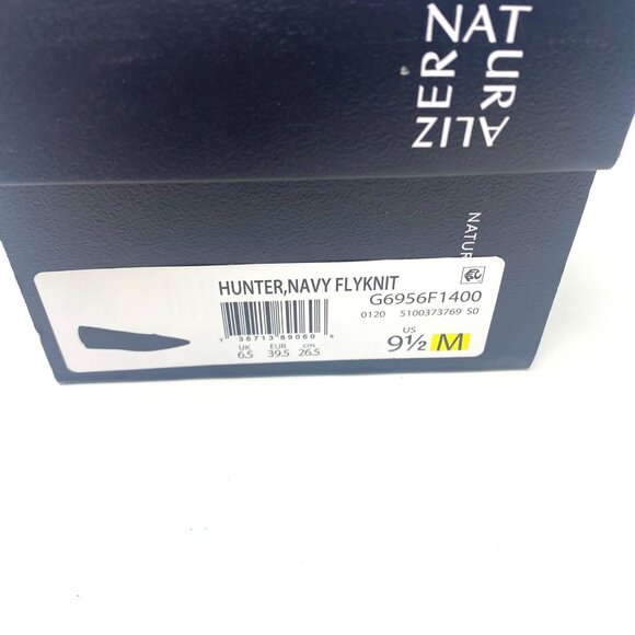 Naturalizer Hunter Navy Flyknit Fabric Flats Pointed Toe Size 9.5 New In Box - Picture 2 of 10